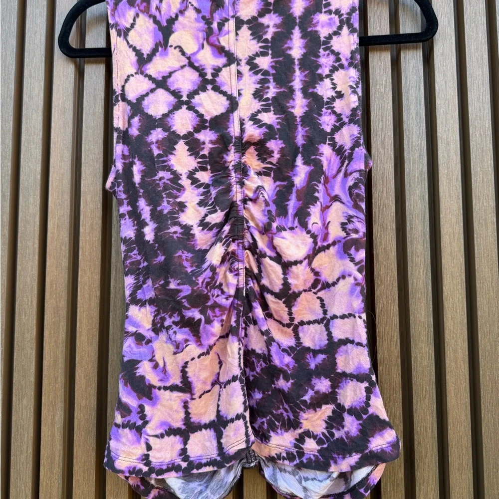 Ulla Johnson Purple and Orange Ruched Blouse - Picture 4 of 4
